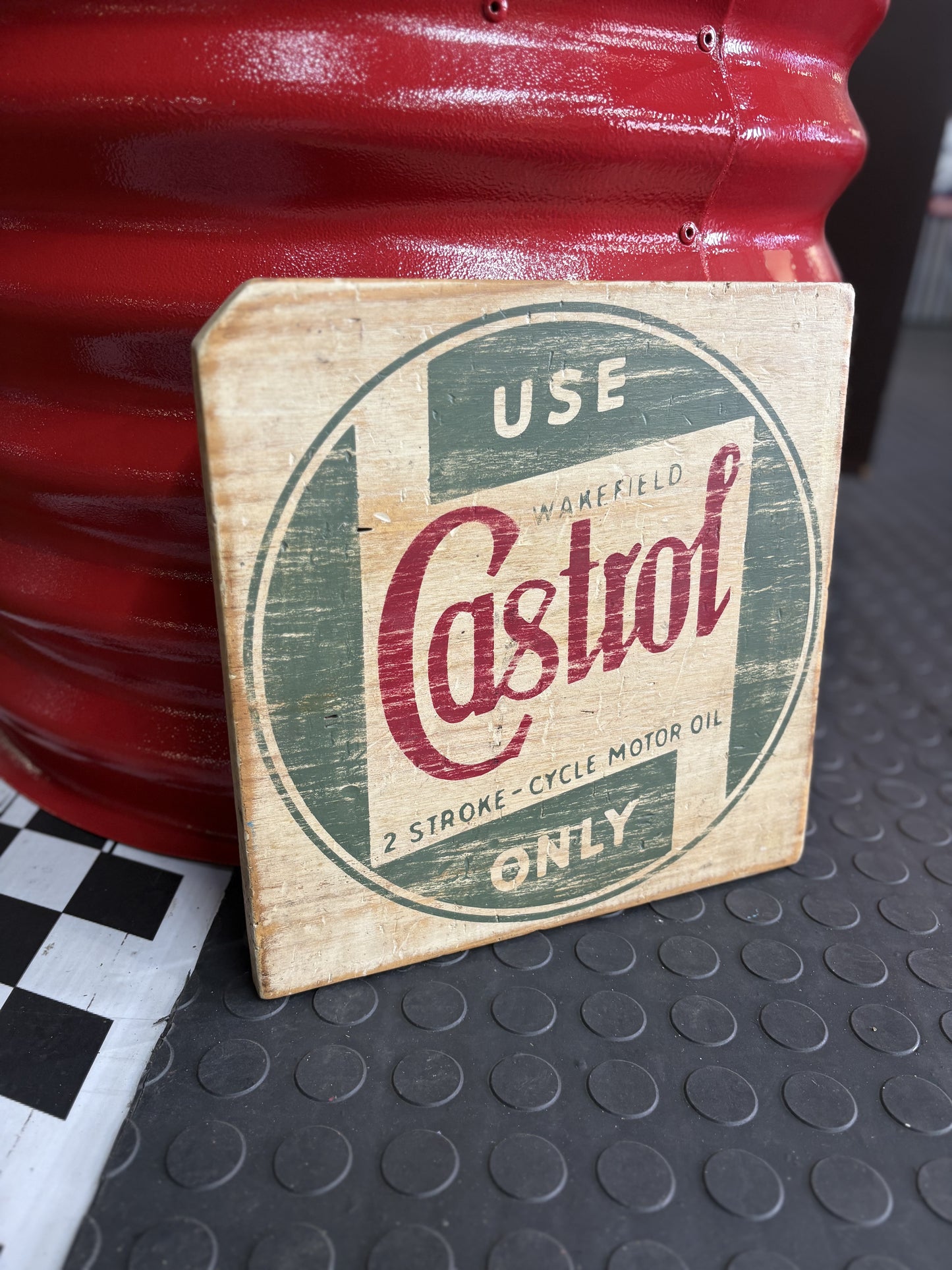 Wooden Sign - Castrol